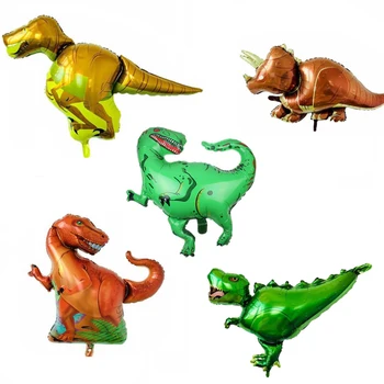 

5pcs/lot Dinosaur Tyrannosaurus Rex Raptors Triceratops Foil Balloons Kids Birthday Party Balloons Decoration Kids Toys Gifts