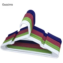 

Oussirro 10pcs/lot adult palstic hangers hangers for clothes rack slip-resistant seamless child women clothes hanger