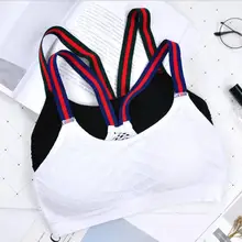 Push Up Для женщин спортивный бюстгальтер Топ для Фитнес Йога крест ремешок Для женщин s тренажерный зал работает мягкий Бак Спортивный жилет нижнее белье