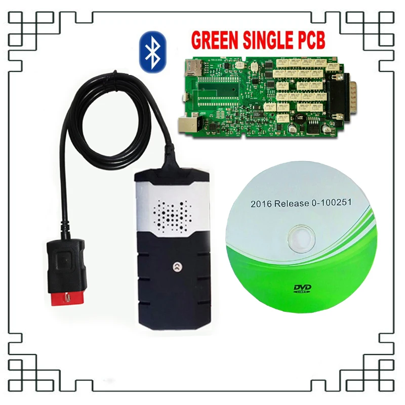 

2015R3 /2016.00 software green single board for delphis vd ds150e cdp with Bluetooth for car truck diagnostic tool.