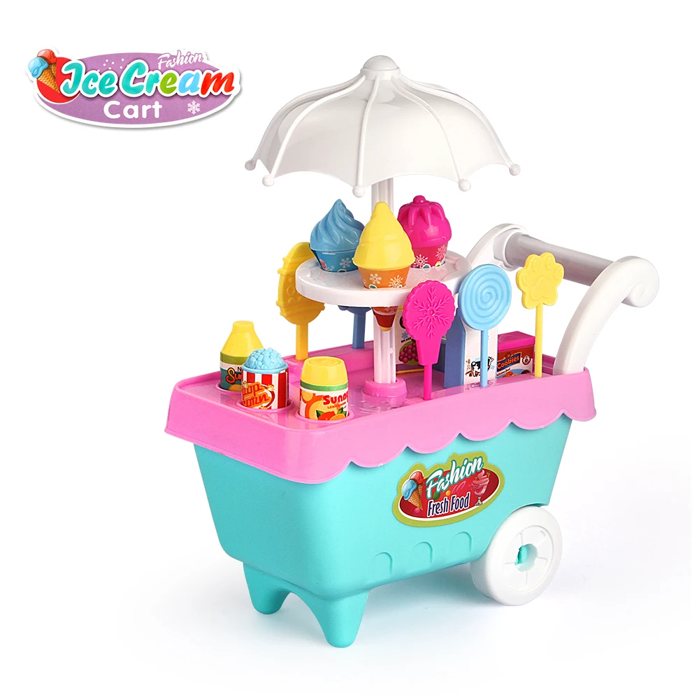 2018 New Pretend Play Children's Home Simulation Candy Cart Ice Cream