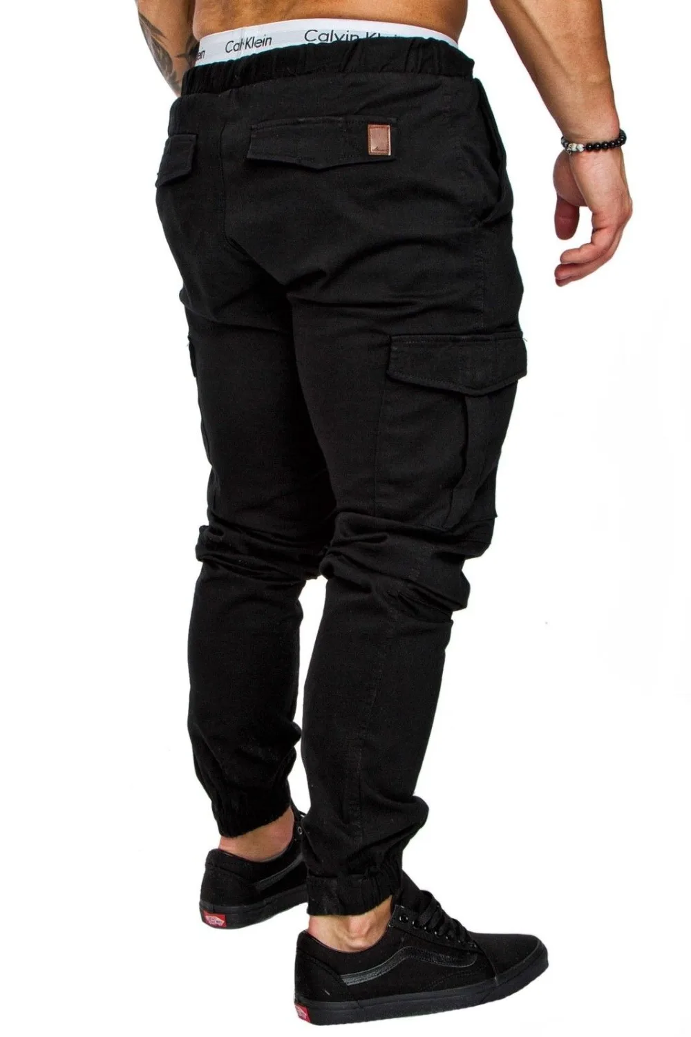 Мужские брюки новые модные брендовые рабочие карманы джоггеры брюки мужские брюки повседневные мужские s джоггеры однотонные брюки XXXL