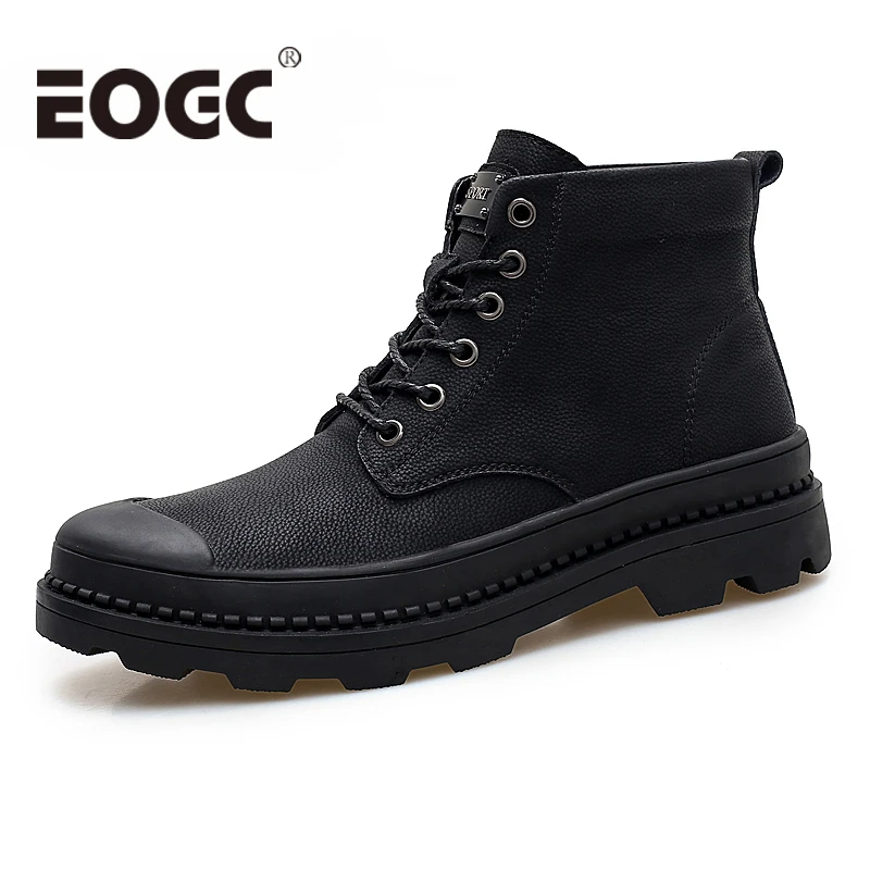 

Brand Warm Men boots Autumn Winter Genuine Leather Men Waterproof Snow Boots Work Safety Ankle Boots Men leather Boots
