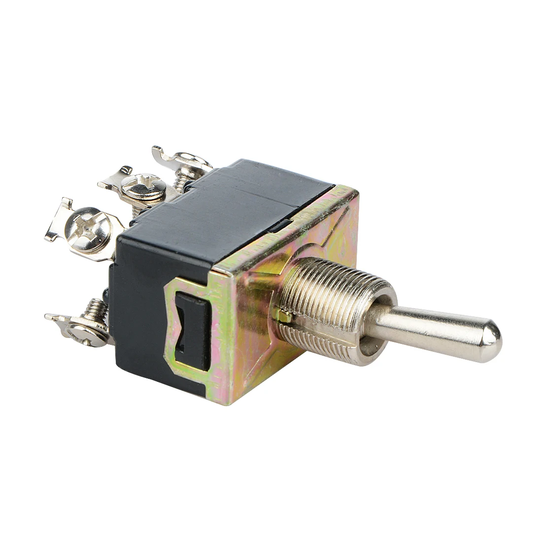 1pcs Black Momentary Toggle Switch DPDT 3 Positions (ON)/OFF/(ON) 6