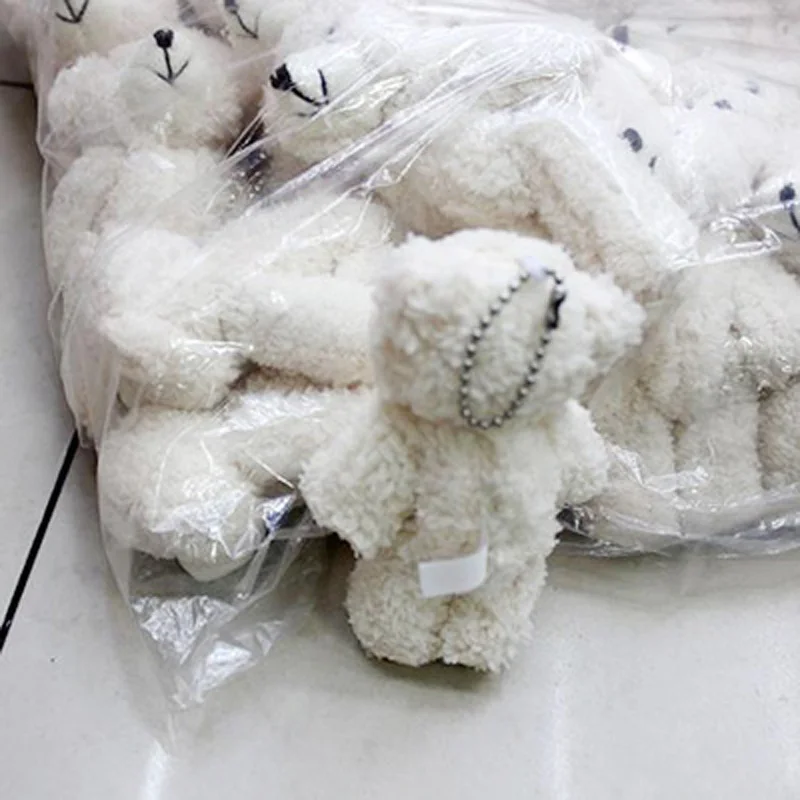 50 шт./лот мини-соединение медведь плюшевые игрушки цепи белый gummy Медведи 12 см животное для свадьбы peluches bicho ursinho de pelucia