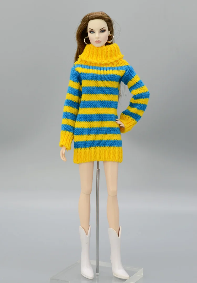 Новая зимняя одежда, хлопковый шерстяной свитер, наряд, одежда для 1/6 BJD Xinyi FR ST Кукла Барби, Подарочная одежда
