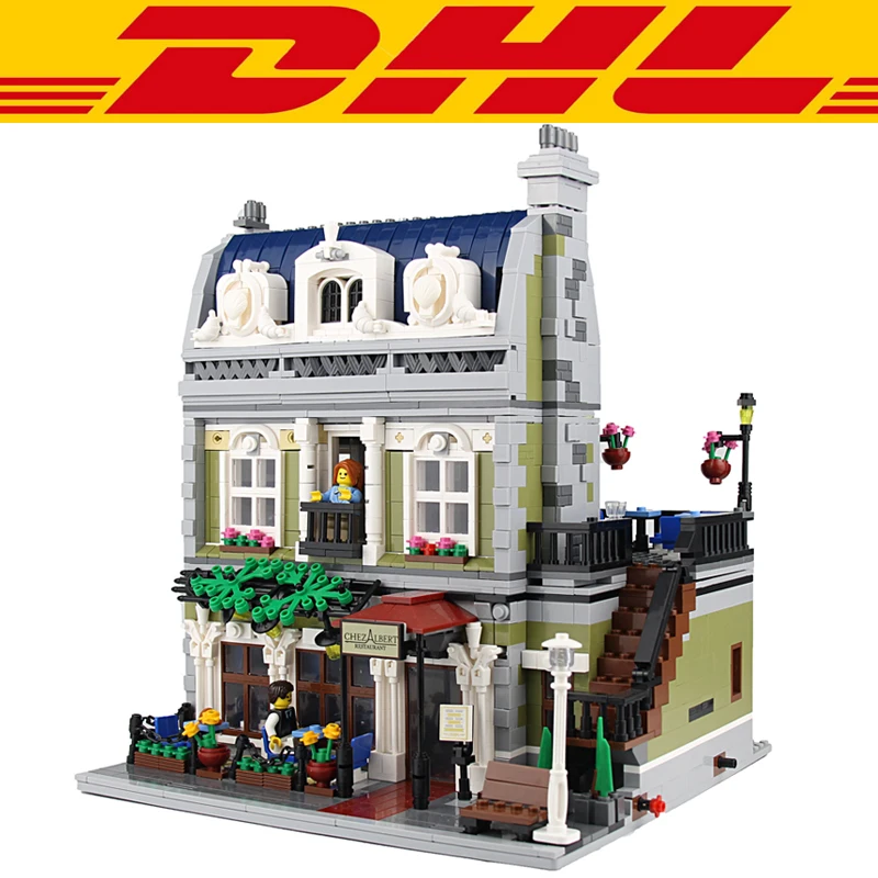 

2018 New LELE 30007 2418Pcs City Street Parisian Restaurant Model Building Kits Blocks Bricks Toy For Children Compatible 10243