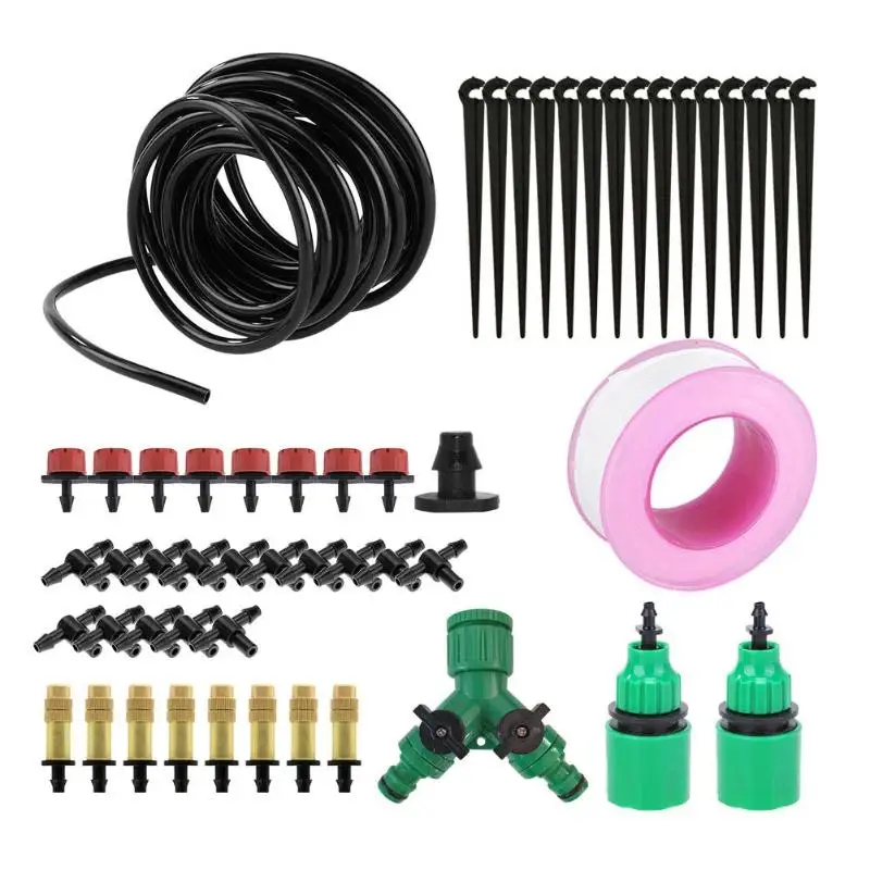 10M/15M/25M/30M Garden Automatic Pouring Drip Irrigation System Garden Irrigation Kit Adjustable Drip Spray Watering Irrigation