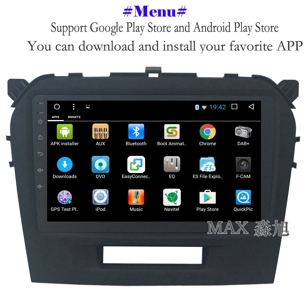 Top MAX Android 8.1.0 Car dvd For Suzuki Grand Vitara 2015 2016 2017 Radio RDS Bluetooth 4G WiFi SWC GPS Navigation System Free Map 2