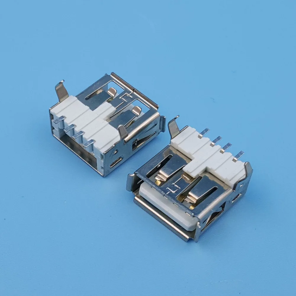 100 шт. usb type A 4Pin угловая розетка smt PCB Mount припой разъем|connector 2|connector 4pinconnector |