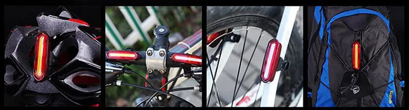 Водонепроницаемый USB Перезаряжаемый светодиодный велосипедный задний светильник Предупреждение ющий задний светильник, велосипедный головной задний фонарь для езды на велосипеде