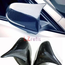 M3 M4 стиль реальные углеродного защитные колпачки для зеркала 1 пара для BMW F20 F30 F32 11UP