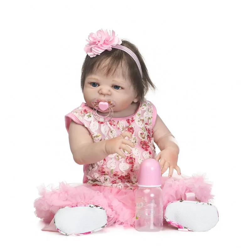 

55cm Full body soft silicone babies sale Princess lifelike Realistic lol doll bathe brinquedos birthday collectible doll menina