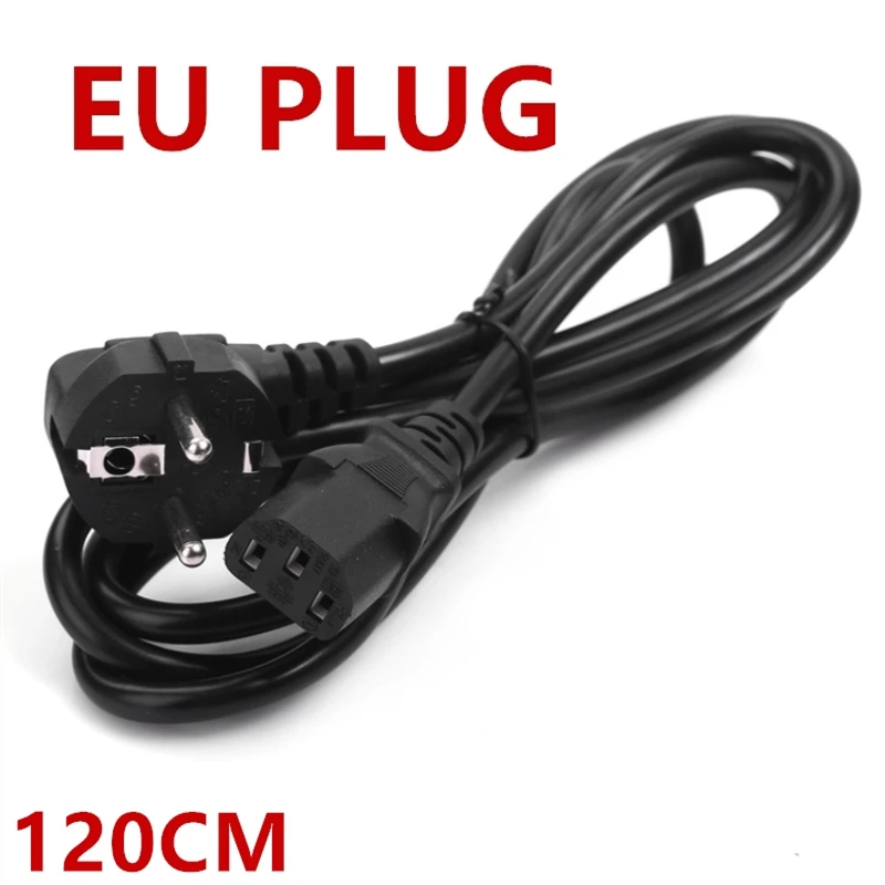Universal 3-Prong 4-Standards AC Power Supply Adapter Cord - 1.2m Durable Charging Cable