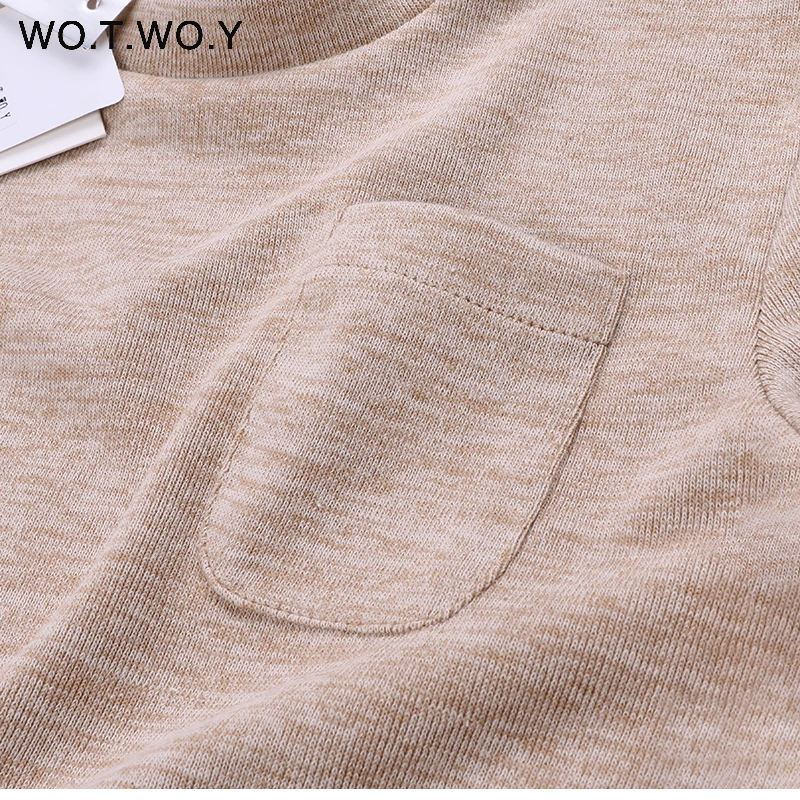 Spring Autumn Casual Loose Style Women Dress Half Sleeve Pocket Split Dresses Ladies Solid Midi Long Knitted Dress Women