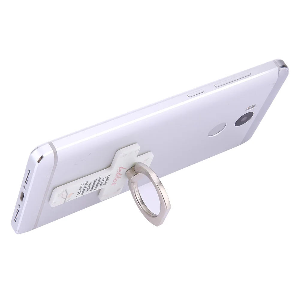 Alloet 360 Degree Metal Cross-Shaped Ring Buckle Bracket Mobile Phone Holder Stand for iPhone Samsung Smart Phone MP3