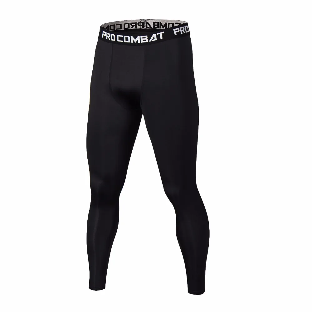 Новые мужские компрессионные брюки для бодибилдинга, бегунов, фитнеса, быстросохнущие обтягивающие леггинсы, мужские однотонные колготки