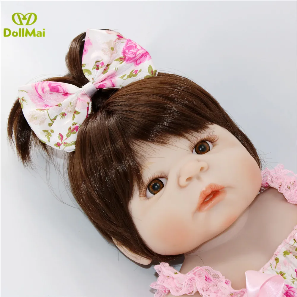 Кукла Reborn girl 22 &quot полностью силиконовая виниловая reborn babies детские игрушки для