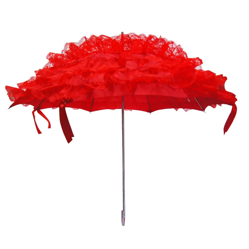Red Bridal Umbrella Lace Bridal Umbrella High Quality Fancy Wedding