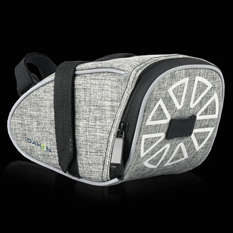 Top DAHON Durable Large Capacity Bicycle Saddle Bag Waterproof Canvas MTB Bike Rear Seat Bag Cycling Tail Pouch 1