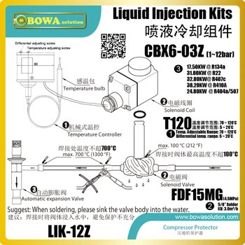 

General liquid injection kits can replace LCLE6CL & LCLE7GL and are used in R23 refrigeration circle in cascade freezer units