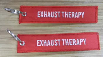 

Exhaust Therapy Embroidery Keychain Keyring Key Ring Key Chain Key FOB Embroidered Key Chain