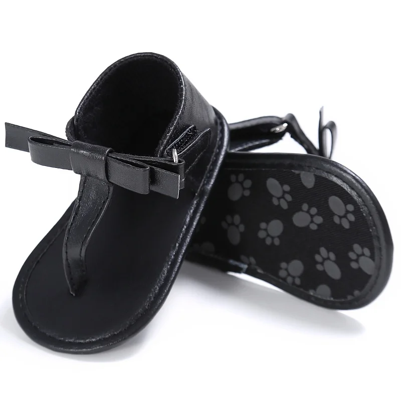 Летняя обувь для девочек модная дышащая бантом младенческой Дети противоскользящие повседневные сандалии Обувь для младенцев