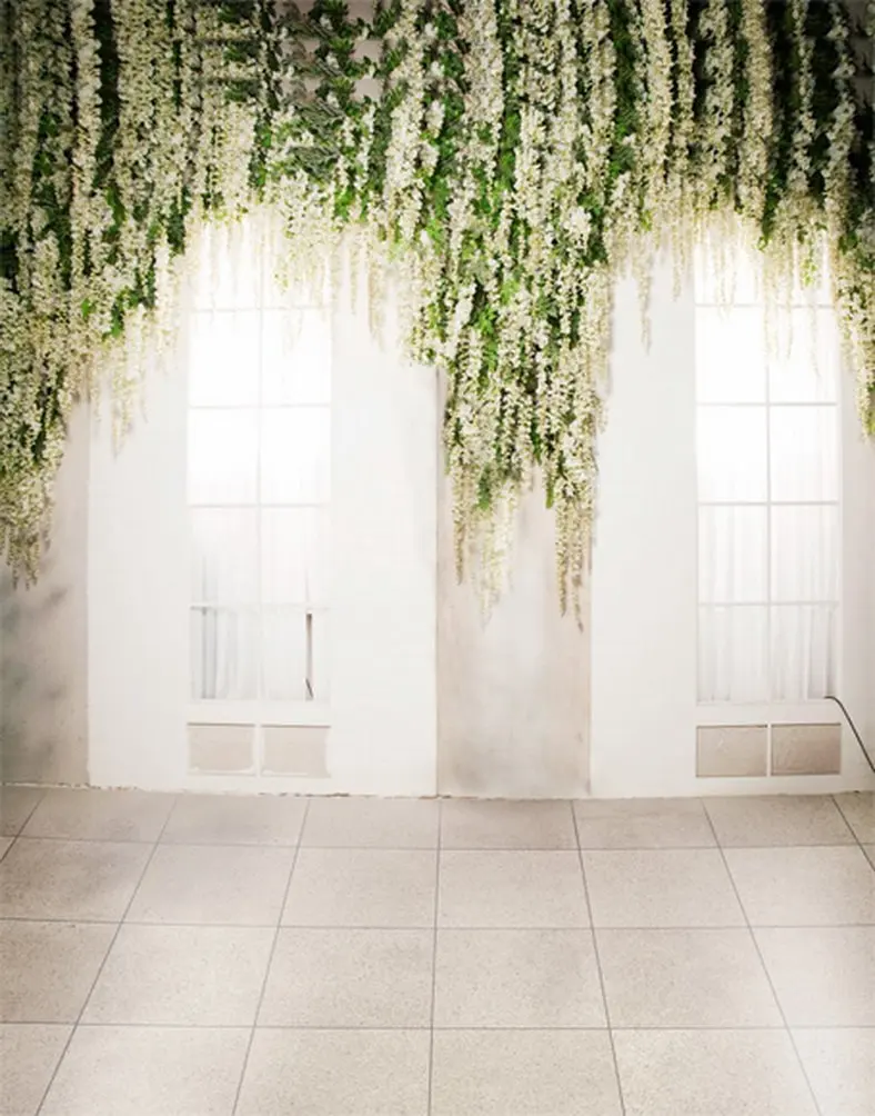 

5x7ft Empty Room Flowers Photography Backdrops Photo Props Studio Background