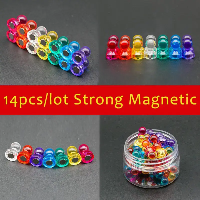 14 шт./лот неодимовые конусы магниты Thumbtacks для нажимного штифта магнитного бумажного крепления для холодильника Шахматная Магнитная пластина