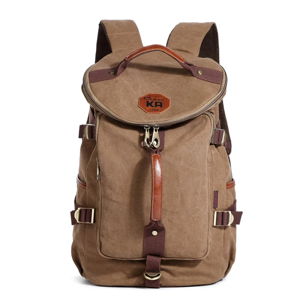 KAUKKO Vintage Backpack Fashion Canvas Backpack Leisure Travel School Bags Backpacks Men's Mountaineering Multi-pocket Backpack цена KAUKKO Vintage Backpack Fashion Canvas Backpack Leisure Travel School Bags Backpacks Men's Mountaineering Multi-pocket Backpack цены онлайн