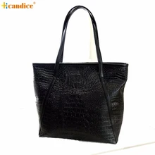 Naïveté Nouvelle PU En Cuir Casual Femmes Sac Crocodile Épaule Sac À Main Grande Capacité Moyen Sac À Main Fourre-Tout Sac S61026 drop shipping