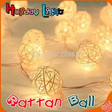 YINGTOUMAN 10 м 80LED Ротанговые светильники гирлянда Рождество для свадьбы Праздничное оформление Рождественская лампа 3AA батарея мощность