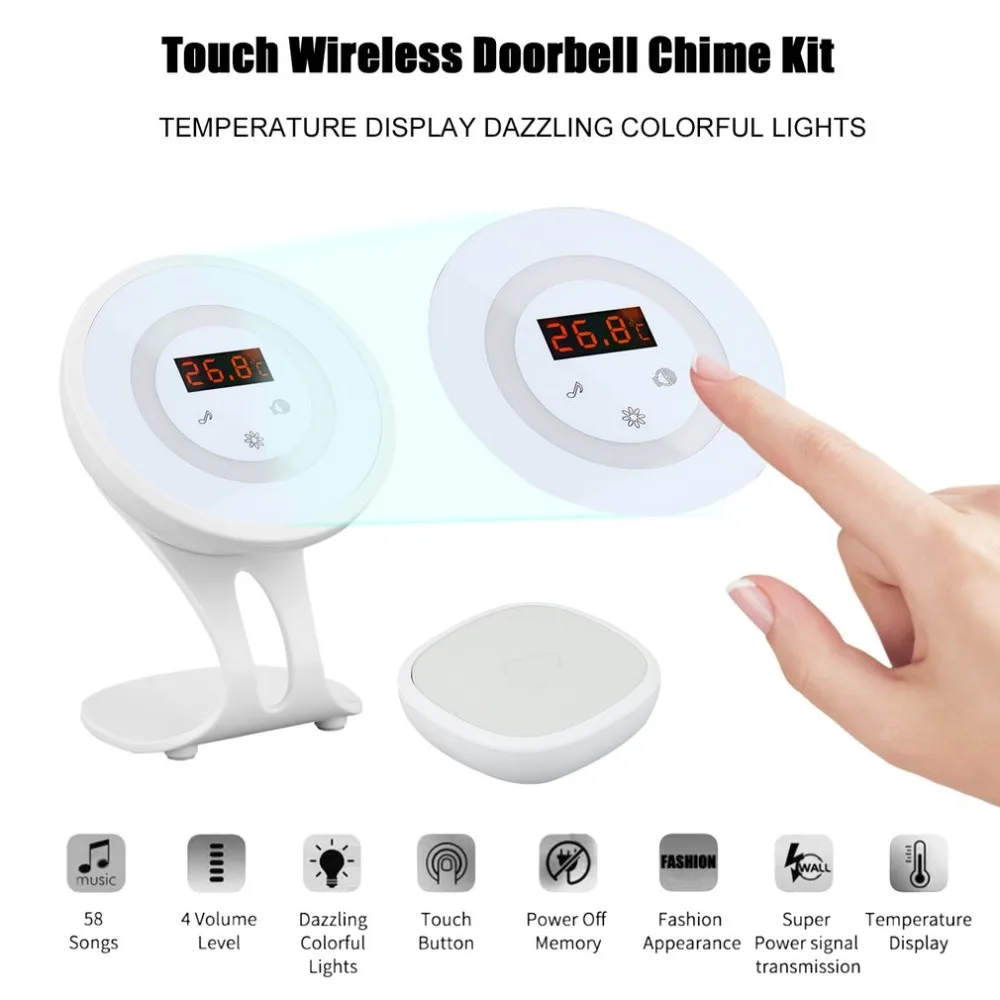 

LESHP Multifunctional Detector Wireless Doorbell Alarm with the Function of Welcome Burglar Alarm Doorbell Night Light