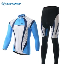 Комплект велосипедных велосипедов ropa ciclismo зимняя флисовая термо pro Велоспорт Джерси брюки спортивная одежда велосипедная одежда зимняя велосипедная одежда