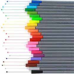 24 красочные 0,4 мм Книги по искусству маркером набор Fine Liner Highlighter гелевая ручка воды чернила печать эскиз Краски крюк волокна малыш