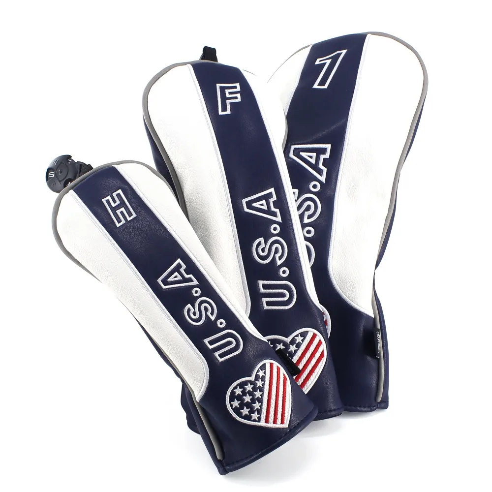 Craftsman Golf Headcover Wood cover PU Leather Golf Club Headcovers