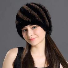 Зимняя теплая вязаная шапка с кроличьим мехом, шапки, женские осенние однотонные меховые шапки, женская складная шляпа, Повседневная Уличная одежда Gorro Feminino