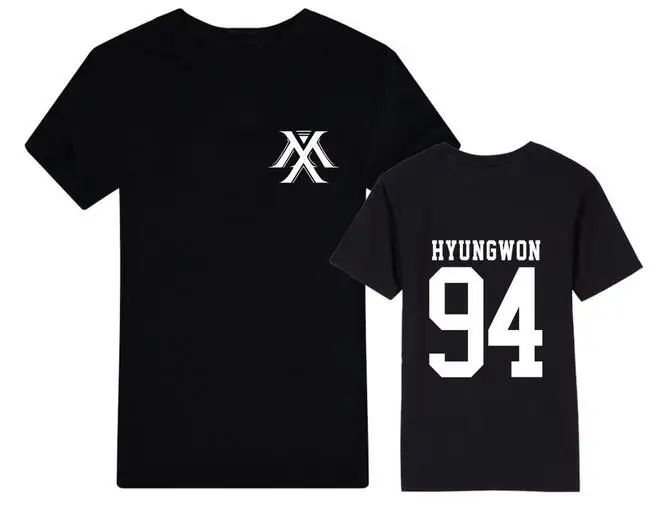 Футболка Kpop MONSTA X футболка Monsta Moletom хлопковая одежда для мужчин и женщин унисекс