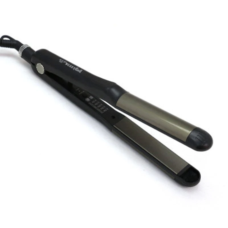 

HS017 Hair Straightener For Beautiful Smooth Hair Electric Matte Black EU Plug Fast Heating Rotatable Titan Curling Flat Irons