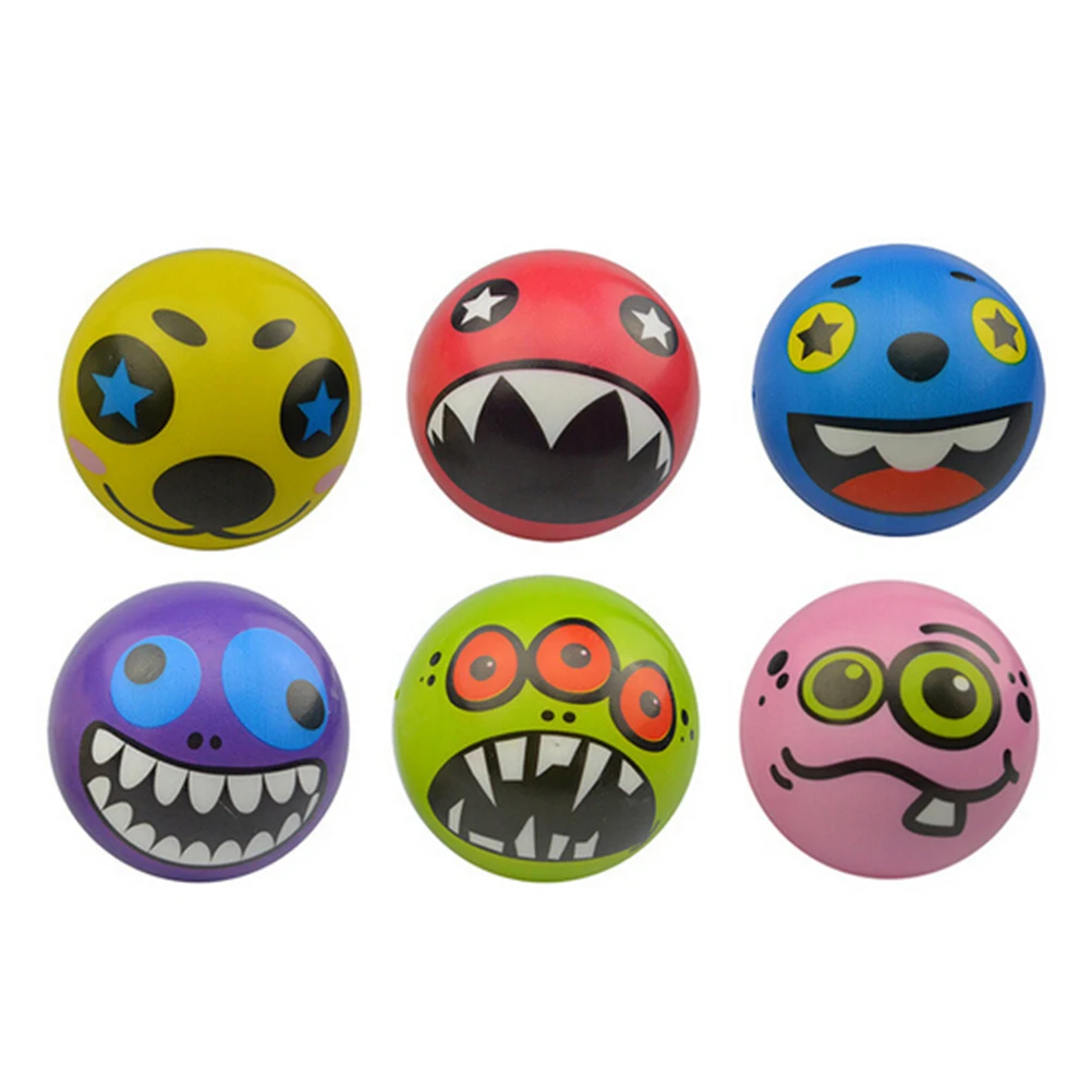1PCS Funny Happy Stress Face Foam Relief Bouncy Squeeze Baby Kids Ball Toy 