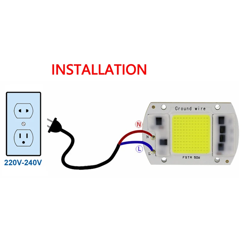 DIY светодиодный SMD чип лампа 30 Вт 50 Вт светильник-чип 230 В вход непосредственно Smart IC подходит для DIY прожектор светильник Холодный белый Теплый белый