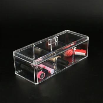 

2 Layer Cuboids Transparent Multifunction Storage Box Detachable Combination Make Up Organiser Box