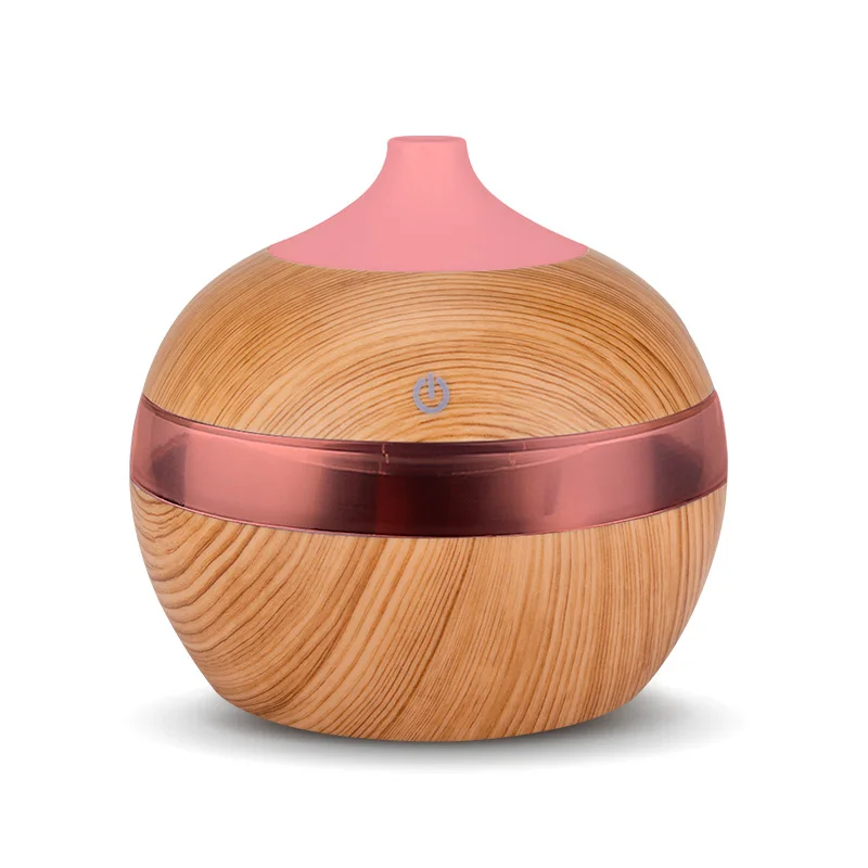 

300ml Mini USB Air Humidifier essential Oil Diffusers Wood Electric humidifier with LED night light mist maker for Home