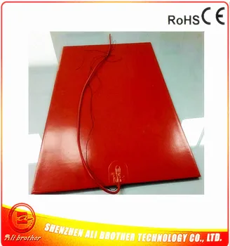 

500*800*1.5mm 3D Printer Heated Bed silicone rubber heater 220v 1200w adhesive 1 side 100k thermistor 1000mm lead wire short