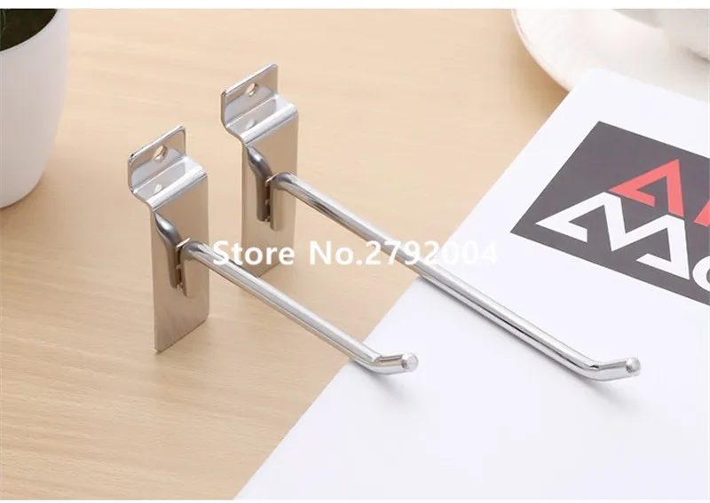 Gancho para Parede 15cm de Comprimento 6mm de Diâmetro Unidades Pacote Metal Chrome Segurança Display Slat 200 - 8 de diâmetro metal chrome segurança display gancho para parede slat