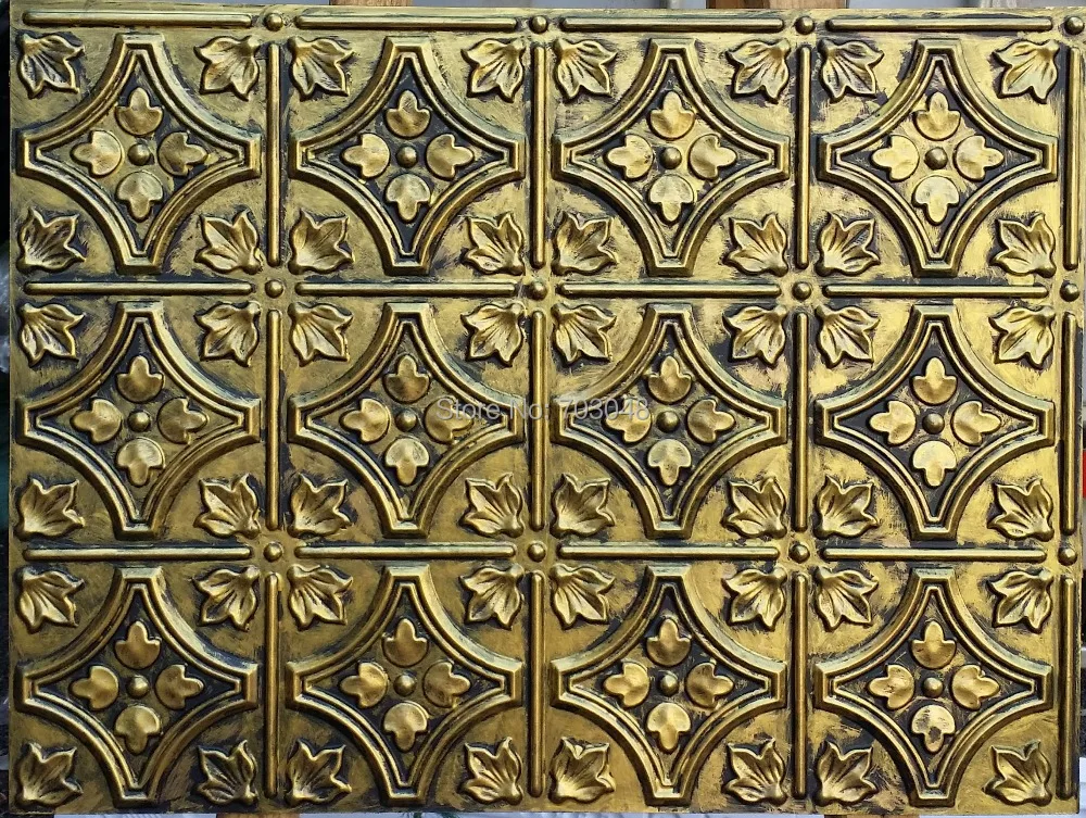 PLB28 Faux paint ancient PVC wall 3D panels fireproof store cafe