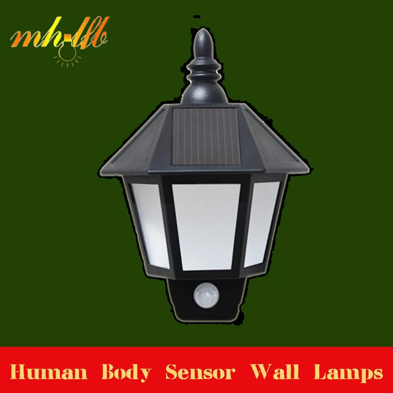 

PIR LED Solar Panel Powered Human Body Sensor Wall Lamp Christmas Night Lights Garden Path Outdoor Lighting Luminaria Decoration
