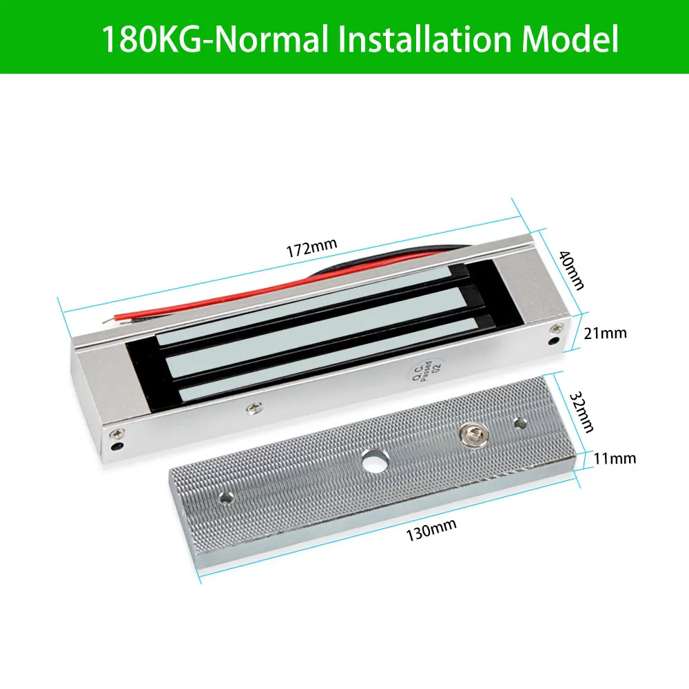 Электромагнитный Электрический магнитный дверной замок 60 кг/180 кг/280 кг Электронный замок 12 В водонепроницаемый/отзывы о сигналах/задержка времени/Встроенный - Цвет: 180KG-Normal
