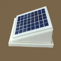 PP Пластиковый Солнечный настенный вентилятор вытяжной вентилятор 87CFM бесщеточный двигатель постоянного тока для сарая