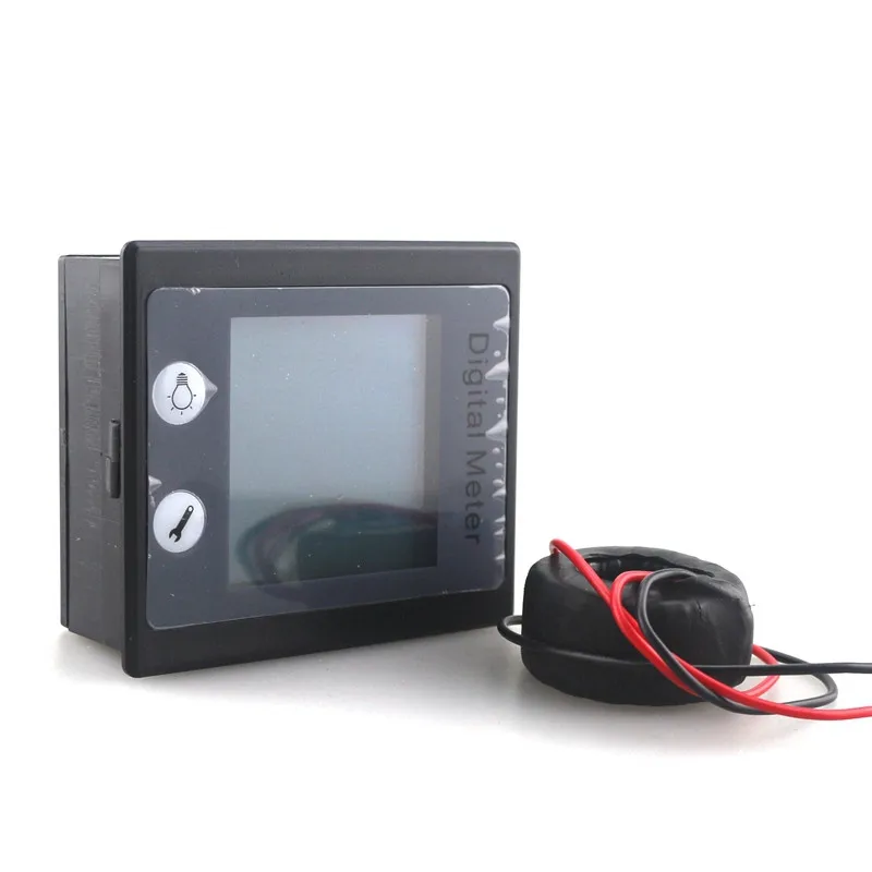 

AC 80-260V 100A AC Ammeter Voltmeter Power / Energy Meter Gauge Voltimetro Amperimetro with STN LCD Backlight & CT coil